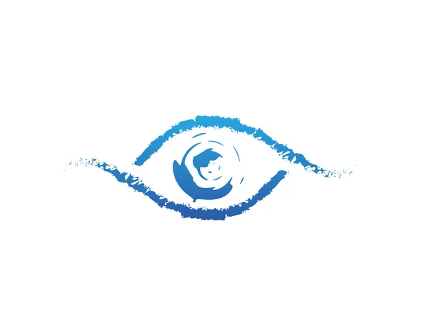 Modèle de logo et de symboles de soins des yeux icônes vectorielles — Image vectorielle
