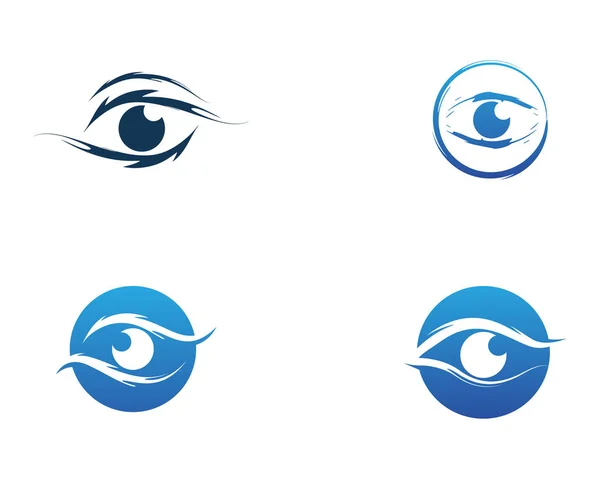 Modèle de logo et de symboles de soins des yeux icônes vectorielles — Image vectorielle