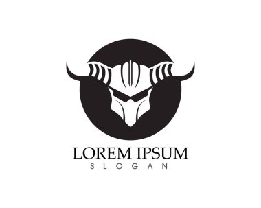 Savaşçı maskesi Knight Titan Sparta Spartan basit siluet