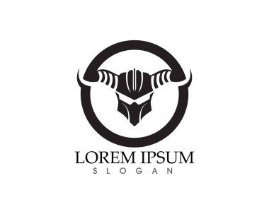 Savaşçı maskesi Knight Titan Sparta Spartan basit siluet