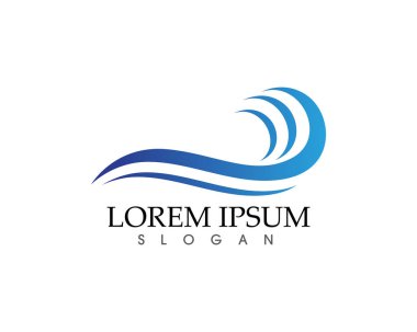 Dalgalar logo ve sembolleri şablon simgeler plaj