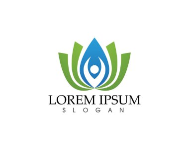 Sağlık, Spa ve Yoga için Lotus çiçek işareti. Vektör