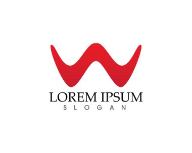 W harfleri iş logo ve sembolleri vektör