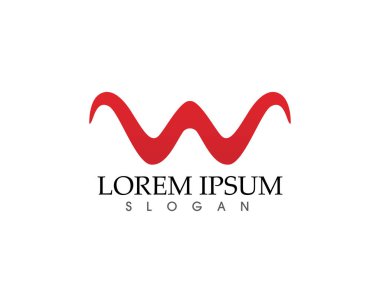 W harfleri iş logo ve sembolleri vektör