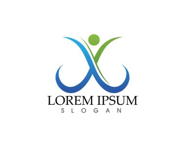 Logo ve sembolleri sağlık başarı insanların bakım