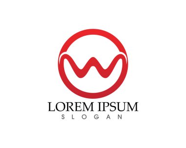 W harfleri iş logo ve sembolleri vektör