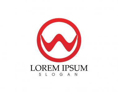 W harfleri iş logo ve sembolleri vektör