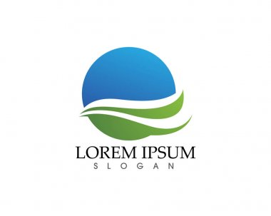 Dalgalar logo ve sembolleri şablon simgeler plaj 