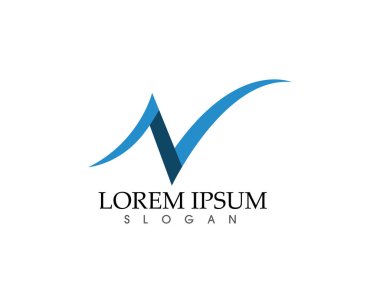 N harfi iş Logo sembol katlanmış