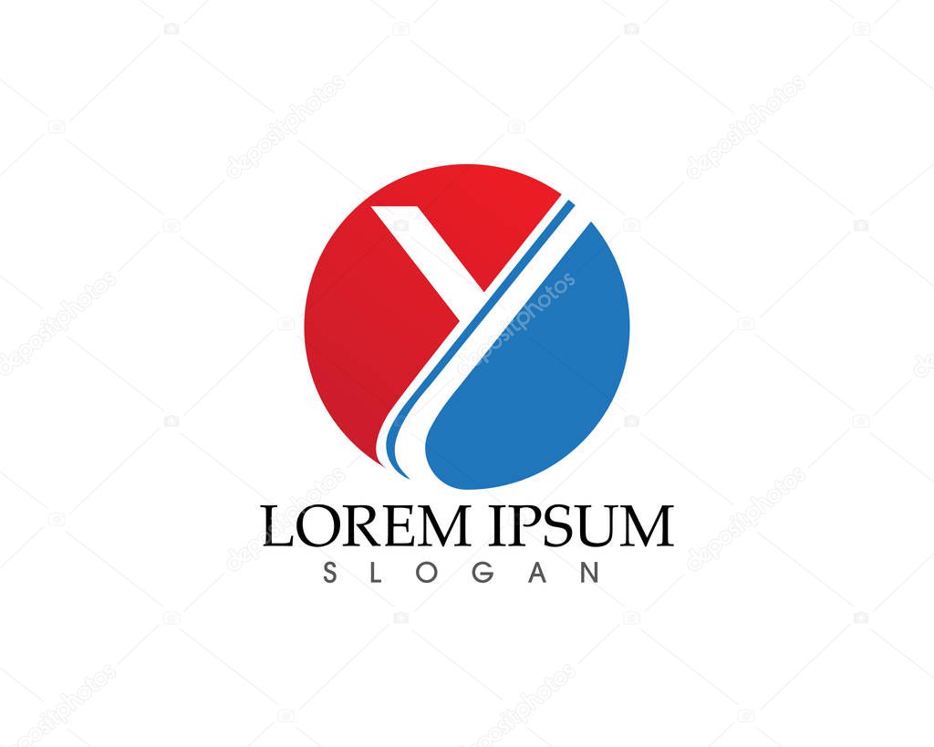 Y Letter Logo Template vector icon desig