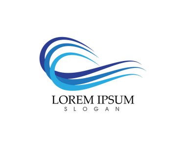 Dalgalar plaj logosu ve semboller simge uygulaması..