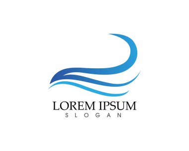 Dalgalar plaj logosu ve semboller simge uygulaması..