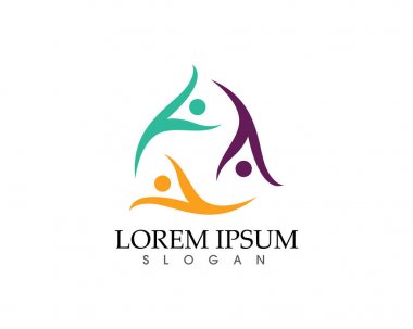 Soyut doğa ekoloji Logo sembol mutlu insanlar