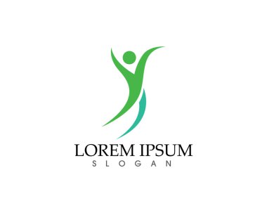 Soyut doğa ekoloji Logo sembol mutlu insanlar
