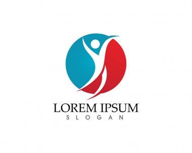 Soyut doğa ekoloji Logo sembol mutlu insanlar