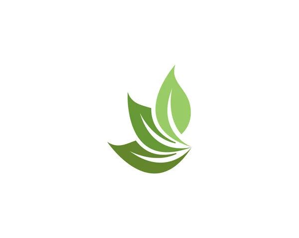 Foglia verde natura logo e simbolo modello vettoriale  .. — Vettoriale Stock