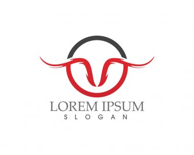 Boğa boynuzu logosu ve semboller simge uygulaması..
