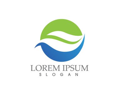 Yeşil yapraklı ekoloji doğa element ikonu logoları