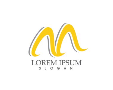  M harfi vektör simgeler logo şablonu..