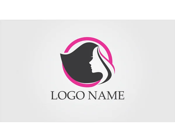 Salon cheveux femme et visage logo et symboles  ... — Image vectorielle