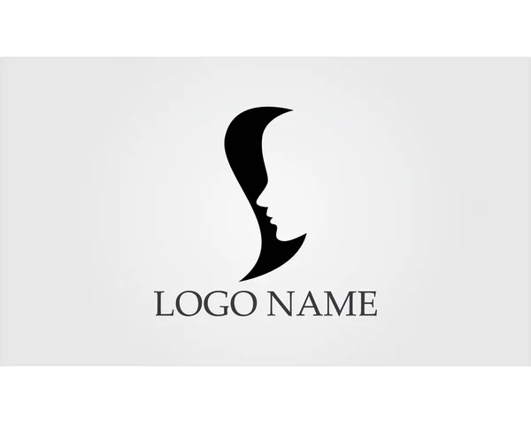 Salon cheveux femme et visage logo et symboles  ... — Image vectorielle