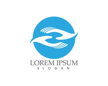 El yardım logosu ve semboller şablon uygulamaları..