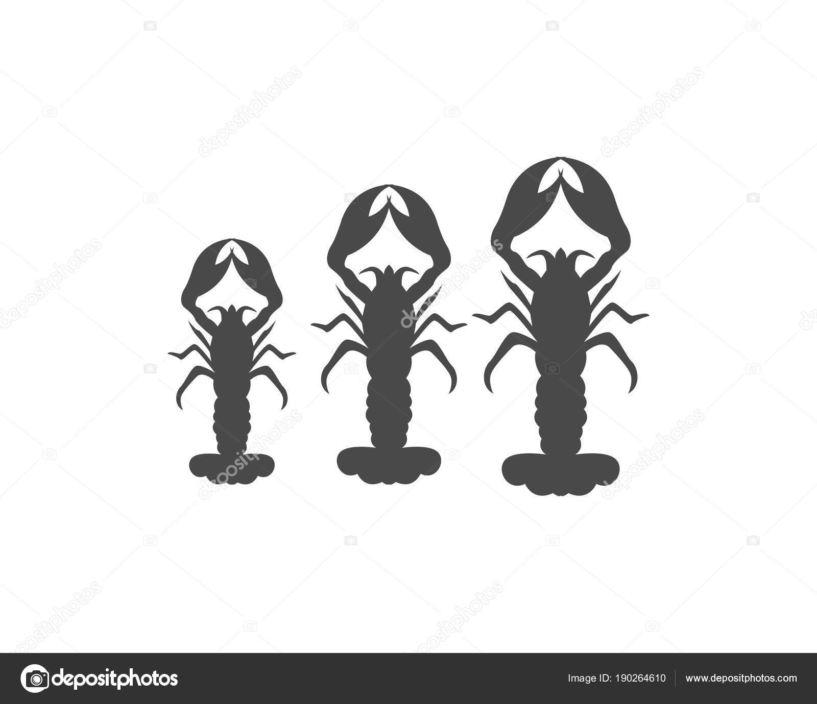 icon crayfish lobster stock