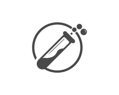 Kimyasal şişe vektör simge bilim laboratuvar için