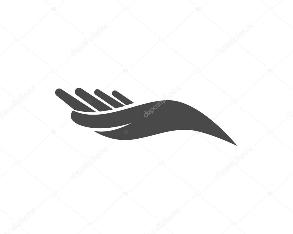 Hand icon vector, flat design best vector icon