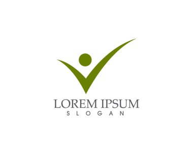 Sağlık başarısı insanlar logoyu ve sembolleri önemser