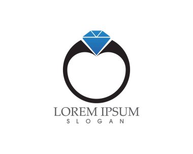 Yüzük Elmas simge vektör, düz tasarım en iyi vektör simgesi