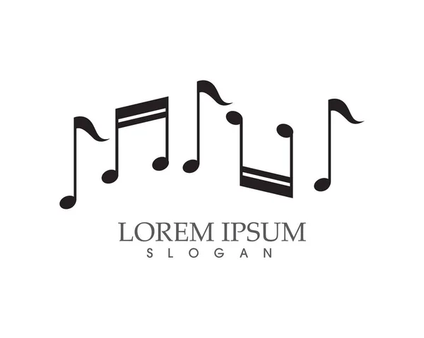 Símbolos de nota musical logotipo e iconos plantilla — Archivo Imágenes Vectoriales