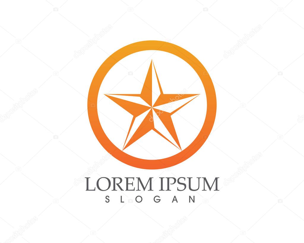 Star logo template vector icon illustration design