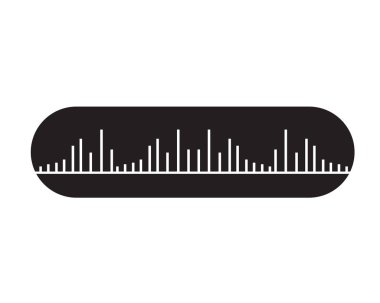 ses dalgası ilüstrasyon logo vektör şablonu