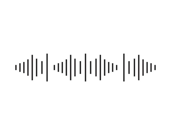 Ilustración de onda de sonido logotipo vector icono plantilla — Vector de stock