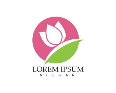 Güzellik Vektörü Nilüfer çiçekleri logo şablonu tasarımı simgesi