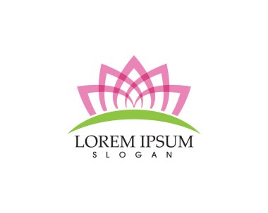 Güzellik Vektörü Nilüfer çiçekleri logo şablonu tasarımı simgesi