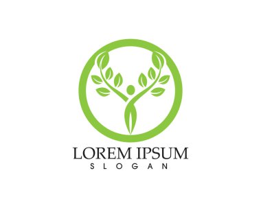 İnsan karakteri logo işareti, sağlık logo. Doğa logo işareti. Gr