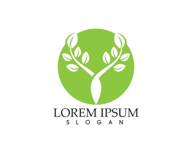 İnsan karakteri logo işareti, sağlık logo. Doğa logo işareti. Gr