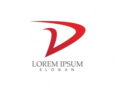 D harfi daha hızlı Logo şablonu vektör simge illüstrasyon tasarımı