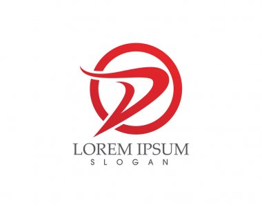 D harfi daha hızlı Logo şablonu vektör simge illüstrasyon tasarımı