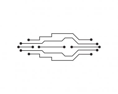 Circuit illüstrasyon tasarım vektör logo teknolojisi