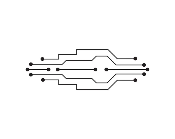 Tecnologia logo simbolo vettoriale disegno circuito illustrazione — Vettoriale Stock