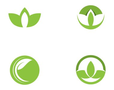Yeşil yaprak ekolojisi doğa element vektör simgesi