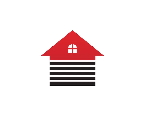 Immobilien, Immobilien und Bau Logo Design für Unternehmen — Stockvektor