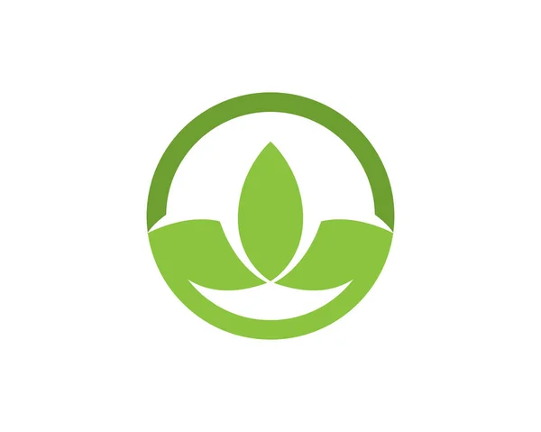 Grüne Blatt Ökologie Natur Element Vektor Symbol — Stockvektor