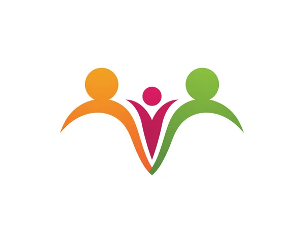 Adozione e cura della comunità Logo modello icona vettoriale — Vettoriale Stock
