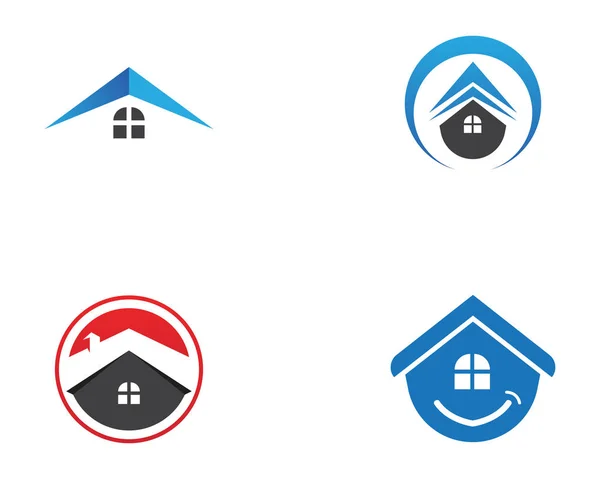 Inmobiliaria, Propiedad y Construcción Diseño de Logo para empresas — Vector de stock