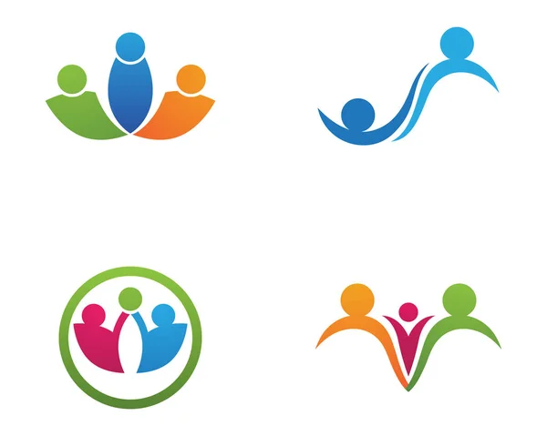 Antagande och samhällsvård Logotyp vektor ikon — Stock vektor