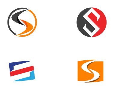 S logosu ve sembolleri şablon vektör simgeler